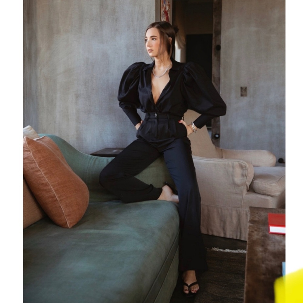 Danielle Bernstein Puff Sleeve Shirt (bodysuit)